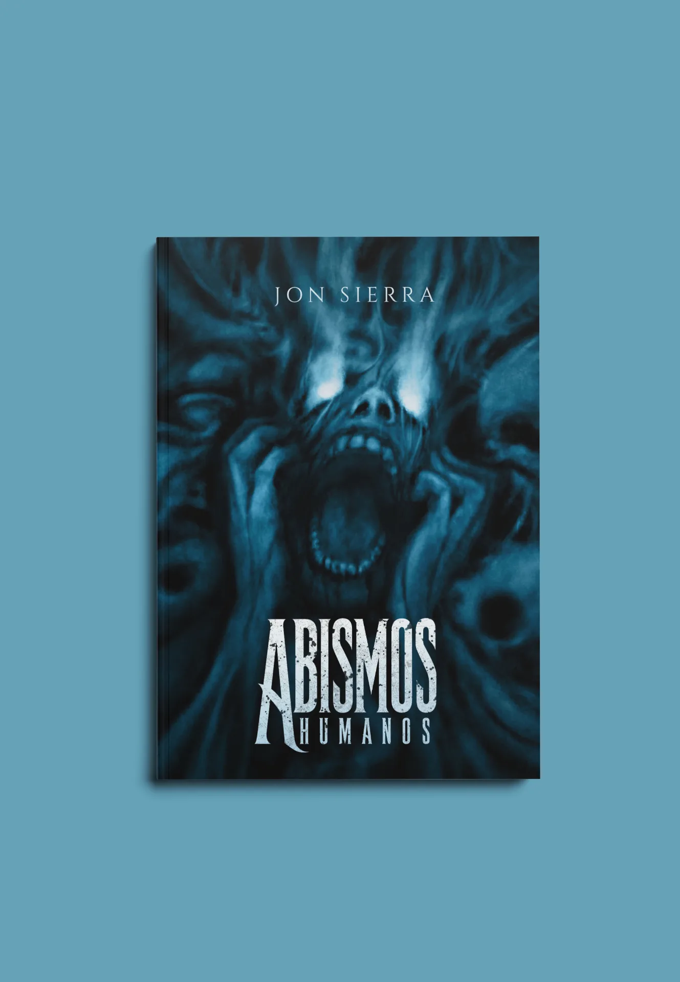 Mockup do livro Abismos Humanos de Jon Sierra